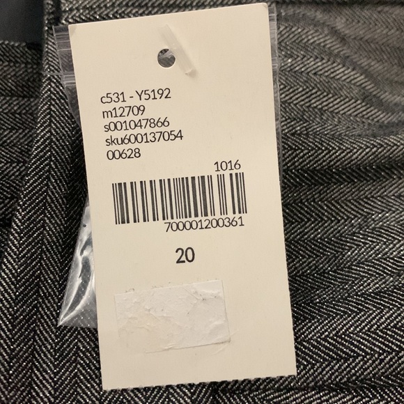 Lane Bryant metallic sexy black grey stripe pant outlet exclusive NWT plus sz 20 - Picture 8 of 13